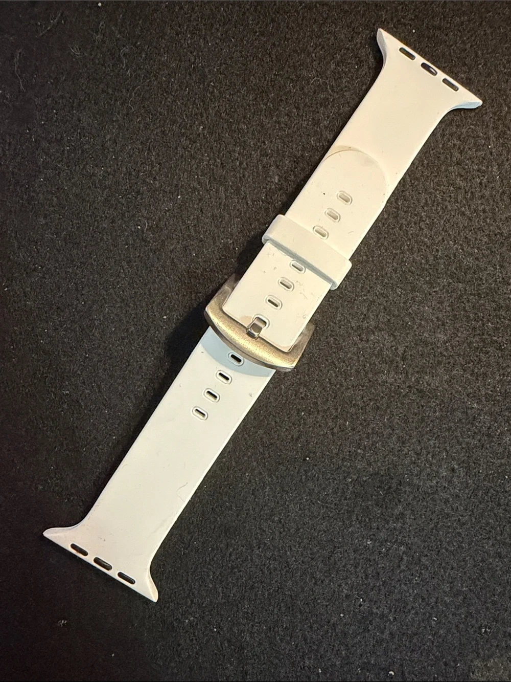 White Silicone Apple Watch Band